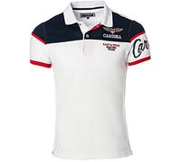 Carisma Polo de manga corta para hombre 100% algodón • Polo para hombre con bordado • Cómoda camiseta de ajuste regular para la oficina y el tiempo libre, Blanco, S