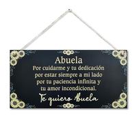 CARISPIBET A veces te olvidas placa decorativa inspiradora y rústica decoración amorosa para el hogar 15 x 30 cm (Abuela)