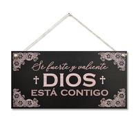 CARISPIBET A veces te olvidas placa decorativa inspiradora y rústica decoración amorosa para el hogar 15 x 30 cm (Sé fuerte)