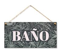CARISPIBET Baño cartel decorativo para el hogar placas de decoración adornos colgantes para bar, restaurante 15 x 30 cm