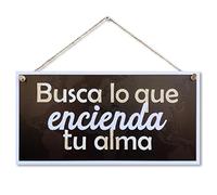 CARISPIBET Busca lo que encienda tu alma adorno colgante para el hogar señale decorativo con mensaje inspiradora décoracion del hogar 15 x 30 cm