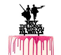 CARISPIBET - Decoración para tartas de boda con inscripción "May the force be with you always"