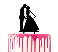 CARISPIBET Decoración para tartas de boda, para novios y novias, herramienta de decoración de tartas de acrílico para fiesta de matrimonio