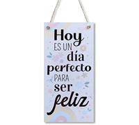 CARISPIBET Hoy es un dia perfecto decoración colgante para el hogar adorno de pared regalo decorativo 30 x 15 cm