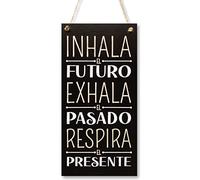 CARISPIBET Inhala carteles decorativos adornos colgantes de pared placas de decoración del hogar 30 x 15 cm