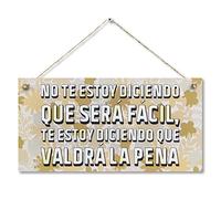 CARISPIBET No te estoy diciendo que será fácil cartello de decoración para el hogar segno decorativo de pared motivador estilo vintage 15 x 30 cm