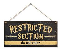 CARISPIBET Restricted Section | Divertidos paneles decorativos para el hogar - Placas de decoración de lujo - Paneles de bienvenida - 15,2 x 30,5 cm