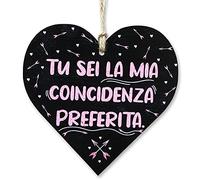 CARISPIBET u sei mi coincidencia favorita | Señal decorativa para el hogar signos regalo signos decorativos románticos 12 x 12 cm