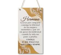 CARISPIBET Vamos a crear la historia de amor cartel decorativo placas decorativas para el hogar decoración de interiores 15 x 30 cm (Hermana)