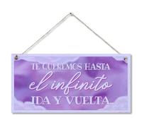CARISPIBETe queremos hasta placas decorativas inspiradoras decoraciones cariñosas y afectuosas citas motivadoras letreros decorativos para el hogar 15 x 30 cm