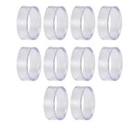 CARISSETT 10 soportes redondos de béisbol, soportes transparentes para exhibición de anillos de béisbol, soportes redondos pequeños para almacenamiento de esferas