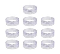 CARISSETT 10 soportes redondos de béisbol, soportes transparentes para exhibición de anillos de béisbol, soportes redondos pequeños para almacenamiento de esferas