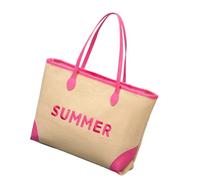 CARISSETT Bolsa de playa bordada de gran tamaño para mujer, bolsa de hombro tejida de doble asa para viajes, gimnasio, compras y vacaciones, bolsa de hombro de gran tamaño, c, One Size