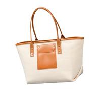 CARISSETT Bolsa de playa contemporánea para mujer, bolsa de hombro tejida con ribete de poliuretano, bolso de viaje de gran capacidad para vacaciones y vacaciones, hombro para playa, White, One Size