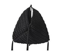 CARISSETT Bolso de mano triangular multiuso, diseño tejido de color caramelo, ligero, de poliéster, bolso de noche, para viajes, accesorio para mujer, elegante bolso geométrico, e, One Size