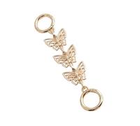 CARISSETT Cadena extensible de aleación ajustable con cierre de mariposa para collar personalizable, longitud de collar, accesorio de joyería, extensor de cadena gratis, talla única, como se describe