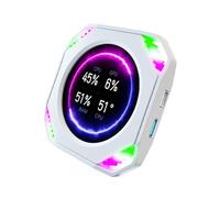 CARISSETT Carcasa compacta para PC, pantalla secundaria, pantalla de 2.1 pulgadas, GPU, monitor de temperatura de CPU, enchufe USB C y reproducción, para entusiastas de la alimentación USB, pantalla