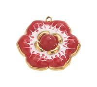 CARISSETT Colgante floral de acero inoxidable para collares, joyas, accesorios de manualidades, colgante de acero inoxidable para collar, talla única, como se describe, como se describe