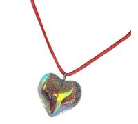CARISSETT Collar de amor ajustable con colgante de corazón colorido, joyería religiosa de moda para la mayoría de las mujeres de moda