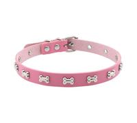 CARISSETT Collar de cuero gótico punk con tachuelas de metal, cierre ajustable, estilo hip hop, joyería de estilo rockero de calle, collar de cuero ajustable, talla única, como se describe, como se