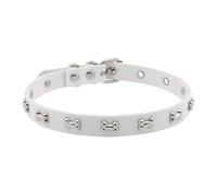 CARISSETT Collar de cuero gótico punk con tachuelas de metal, cierre ajustable, estilo hip hop, joyería de estilo rockero de calle, collar de cuero ajustable, talla única, como se describe, como se