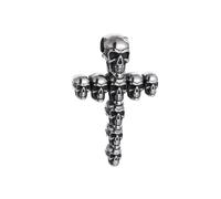 CARISSETT Collar gótico de cráneo con cruces, unisex, diseño vintage, cadena ajustable, joyería única de calavera para uso diario o regalo único, talla única, como se describe, como se describe