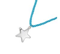CARISSETT Collar único con colgante de corazón y estrella, aleación con textura de lazo, joyería para el cuello para expresar amor