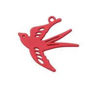 CARISSETT Delicado colgante de pájaro calado, elegante golondrina de metal, joyería para collar hecho a mano, aretes, accesorios, colgante minimalista de pájaro, talla única, como se describe, como se