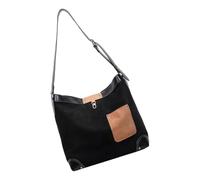 CARISSETT Elegante bolsa de hombro individual de gran tamaño con correa ajustable, práctica bolsa cruzada de poliuretano para el trabajo, viajes y uso diario, bolsa de moda para mujer, Black, One Size