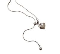 CARISSETT Elegante collar con colgante de corazón, collar de fiesta, collar de cadena moderno, adecuado para varias ocasiones
