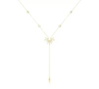 CARISSETT Elegante collar de cuentas en forma de Y para el cuello, collar con colgante de sol, textura de aleación, a la moda, colgante en forma de Y, talla única, como se describe, como se describe