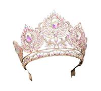 CARISSETT Elegantes coronas de cristal con peine para mujer, hermosas tiaras de princesas para cumpleaños y celebración especial