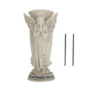 CARISSETT Estatua angélica de oración al aire libre, jarrones, decoración conmemorativa, resina resistente a la intemperie, estatua para jardín, cementerios, adorno de jarrón de ángel al aire libre