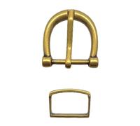 CARISSETT Hebilla de cinturón de metal con anillos para pantalones vaqueros, pantalones galvanizados, accesorio de cinturón de repuesto, Color dorado antiguo, Talla única