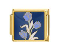 CARISSETT Herramienta de enlace de banda, conector de eslabones con diseño de flores, accesorio de banda de acero inoxidable, textura de collar modular, talla única, como se describe, como se describe