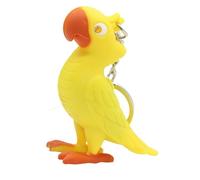CARISSETT Llavero interactivo de loro que combina luz LED y sonidos de chirping, accesorio único para decoraciones prácticas, llavero de loro con luz LED, amarillo, Talla única