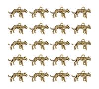 CARISSETT Paquete de 20 colgantes de aleación de leopardo para proyectos creativos de joyería hechos a mano y accesorios, collares de animales