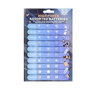 CARISSETT Paquete de 30 pilas de botón para relojes, juegos, cámaras de larga duración y potencia