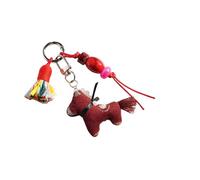 CARISSETT Soporte de peluche de caballo de dibujos animados para llaves, bolsos, decoración e ideas, llavero portátil de caballo de peluche, C, Talla única