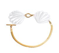 CARISSETT Tobillera de moda con forma de concha, elegante tobillo ajustable, cadena de pierna, tobillo, textura de hierro para pies