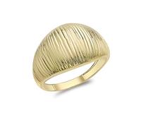 CARISSIMA Anillo de mujer de oro amarillo de 9 ct con corte de diamante en forma de cúpula - Talla 16.5