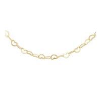 CARISSIMA Cadenas de corazón abierto de oro amarillo de 9 quilates para mujer, talla única, Oro, Sin piedra preciosa