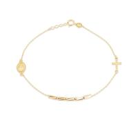 CARISSIMA Mujer Pulsera Rosario en Oro Amarillo de 9 quilates 18 cm/7"-19 cm/7,5"