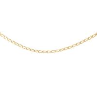 Carissima Unisex 9 ct Yellow Gold 1.1 mm Open Curb Chain Necklace of Length 51 cm/20 Inch