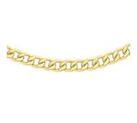 Carissima Unisex 9 ct Yellow Gold Hollow 3.7 mm Curb Chain Necklace of Length 51 cm/20 Inch