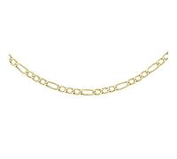 Carissima Unisex 9ct Yellow Gold Hollow 2.5 mm Figaro Chain Necklace of Length 51 cm/20 Inch