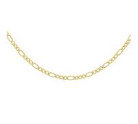 CARISSIMA Unisex 9ct Yellow Gold Hollow 2.9 mm Figaro Chain Necklace of Length 51 cm/20 Inch