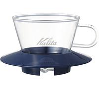 Carita WDG-155#05065 Wave Series - Gotero de café de vidrio para 1-2 personas, color azul ahumado