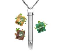 CARITATE Collar de respiración auxiliar, resistencia ajustable, entrenador de respiración con filtro de sabor intercambiable para calmar y aliviar el estrés, cadena de atención plena para