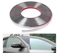 CarJoy 3785 - Moldura autoadhesiva para coche, 6 mm x 5 m, color cromo